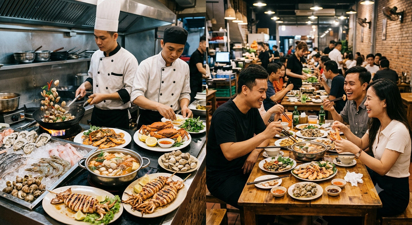 Trải nghiệm dịch vụ chế biến và thưởng thức đa dạng phong cách